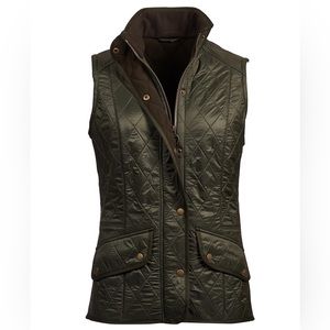 Like New Barbour Cavalry Gilet olive green vest size 0